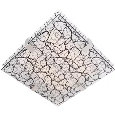 Hranaté stropní LED světlo FIERA - 18W, 6500K (studená bílá), 40x40cm, bílé / černé