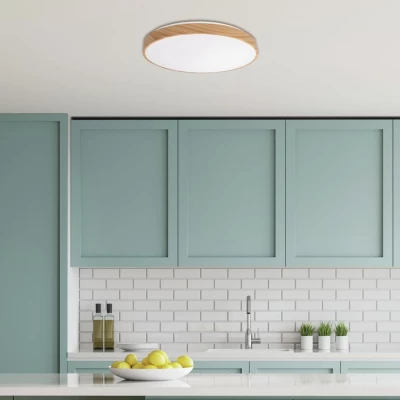 LED stropní světlo FIGARO - 24W, 3000-6000K (teplá-studená bílá), hnědé / bílé