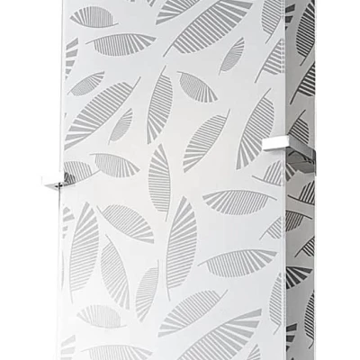 Moderní stropní osvětlení FIKUS - 2xE27, 60W, hranaté, chromované / bílé