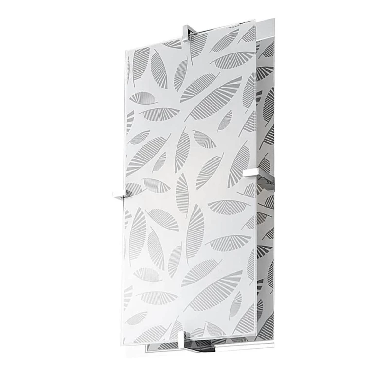 Moderní stropní osvětlení FIKUS - 2xE27, 60W, hranaté, chromované / bílé