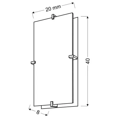 Moderní stropní osvětlení FIKUS - 2xE27, 60W, hranaté, chromované / bílé