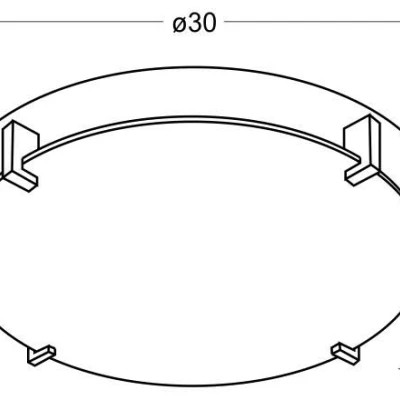 Moderní stropní osvětlení FIKUS - 1xE27, 60W, 30cm, kulaté, chromované / bílé