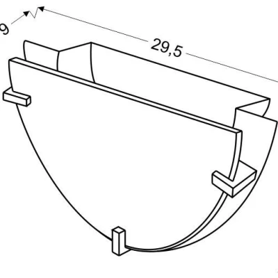 Moderní nástěnné osvětlení FIKUS - 1xE27, 60W, chromované / bílé