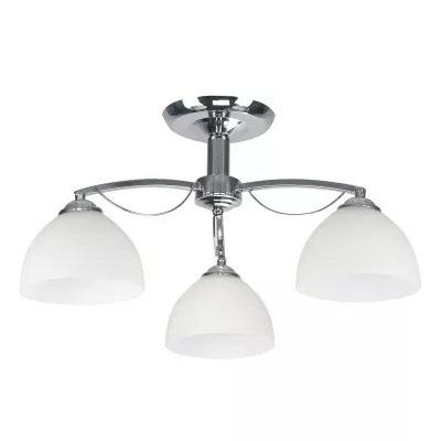 Stropní moderní osvětlení FILONA - 3xE27, 40W, chromované / bílé