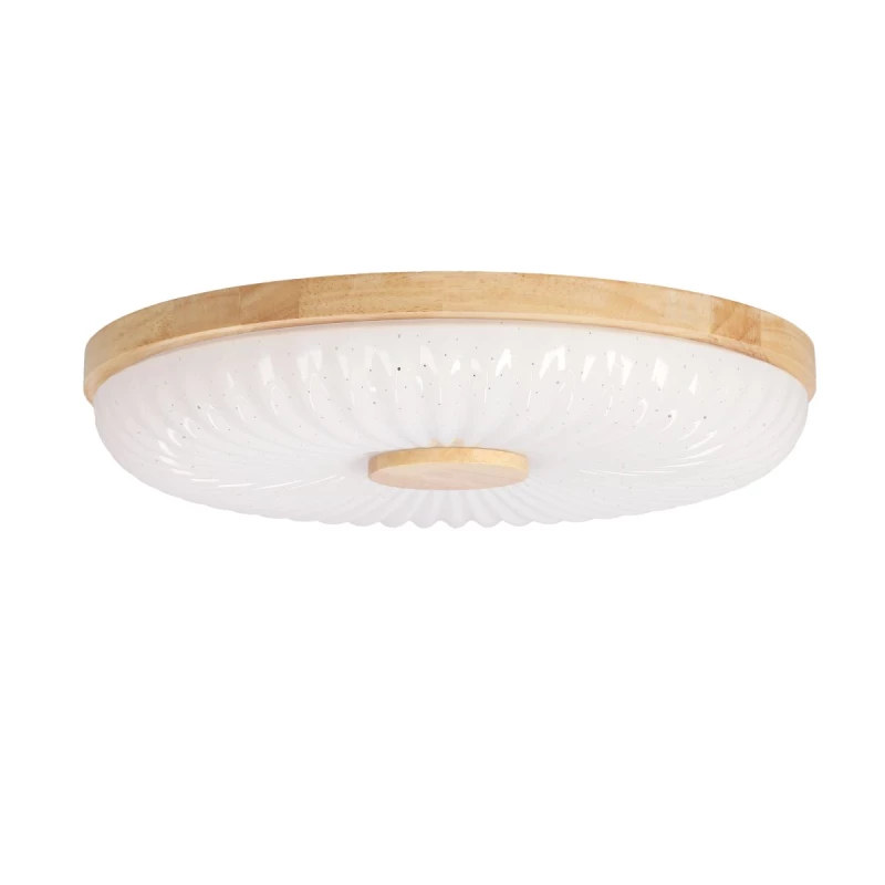 Dřevěné LED stropní svítidlo TART - 24W, 4000K (denní bílá), 38cm, hnědé / bílé