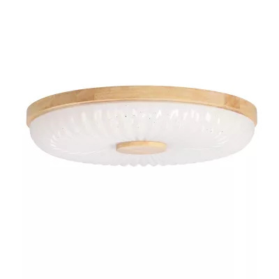 Dřevěné LED stropní svítidlo TART - 24W, 4000K (denní bílá), 38cm, hnědé / bílé