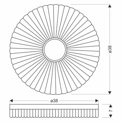 Dřevěné LED stropní svítidlo TART - 24W, 4000K (denní bílá), 38cm, hnědé / bílé