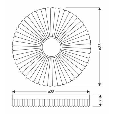 Dřevěné LED stropní svítidlo TART - 24W, 4000K (denní bílá), 38cm, hnědé / bílé