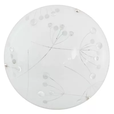 Nástěnné / stropní kulaté LED světlo FLORAL - 10W, 3000K (teplá bílá), 30cm, bílé / čiré