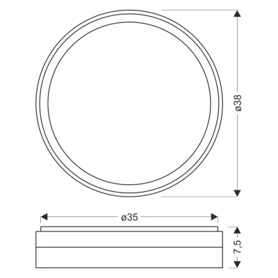LED stropní osvětlení FLORIDA - 24W, 4000K (denní bílá), 38cm, černé / bílé / zlaté