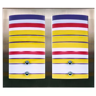 Nástěnné osvětlení FRESCO - 2xG9, 40W, stříbrné / různobarevné