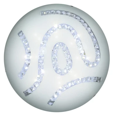 Kulaté nástěnné / stropní LED světlo GAJA - 10W, 4000K (denní bílá), 30cm, čiré / bílé