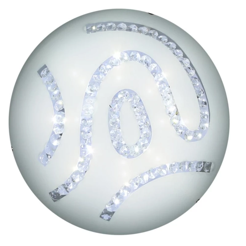 Kulaté nástěnné / stropní LED světlo GAJA - 10W, 6500K (studená bílá), 30cm, čiré / bílé