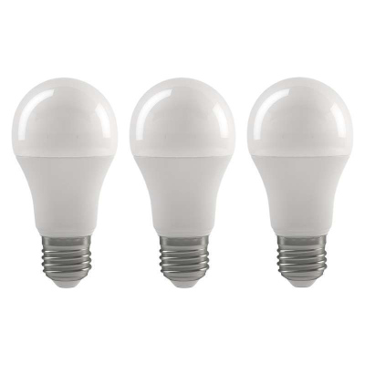 Sada LED žárovek, E27, 9W, teplá bílá, 3 ks