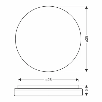 Stropní dřevěné LED osvětlení GANDAVA - 18W, 4000K (denní bílá), 29cm, kulaté, hnědé / bílé