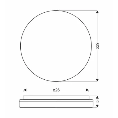 Stropní dřevěné LED osvětlení GANDAVA - 18W, 4000K (denní bílá), 29cm, kulaté, hnědé / bílé