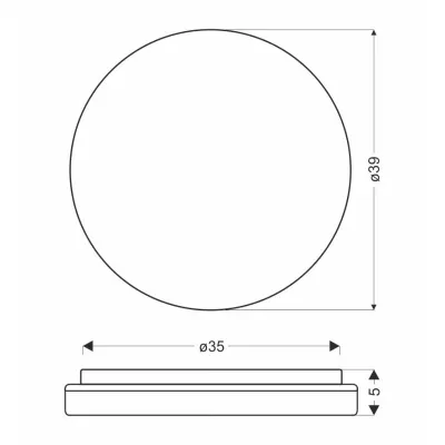 Stropní dřevěné LED osvětlení GANDAVA - 24W, 4000K (denní bílá), 38cm, kulaté, hnědé / bílé