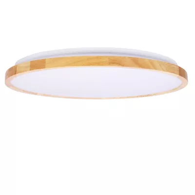 Stropní dřevěné LED osvětlení GANDAVA - 36W, 4000K (denní bílá), 48cm, kulaté, hnědé / bílé