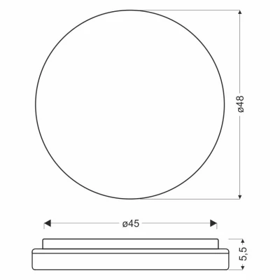 Stropní dřevěné LED osvětlení GANDAVA - 36W, 4000K (denní bílá), 48cm, kulaté, hnědé / bílé