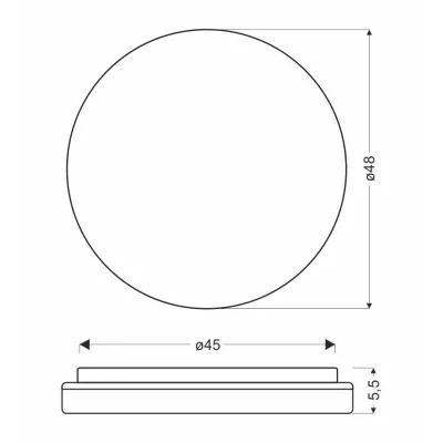 Stropní dřevěné LED osvětlení GANDAVA - 36W, 4000K (denní bílá), 48cm, kulaté, hnědé / bílé