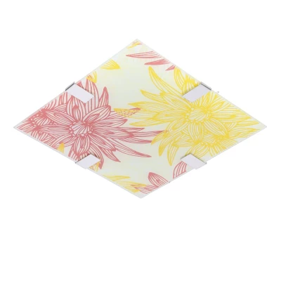 LED stropní / nástěnné světlo GEORGIA - 10W, 6500K (studená bílá), 30x30cm, hranaté, červené / žluté