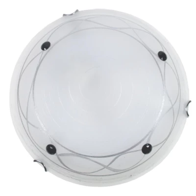 Kulaté nástěnné / stropní osvětlení GIARA - 1xE27, 60W, 30cm, chromované / bílé