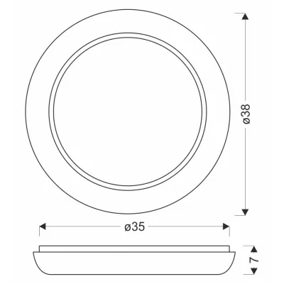 LED stropní osvětlení GILLY - 24W, 4000K (denní bílá), 38cm, kulaté, bílé
