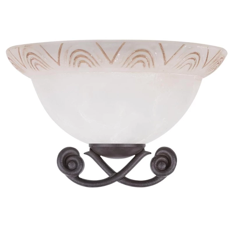 Nástěnné rustikální osvětlení GIO - 1xE27, 60W, patina / bílé