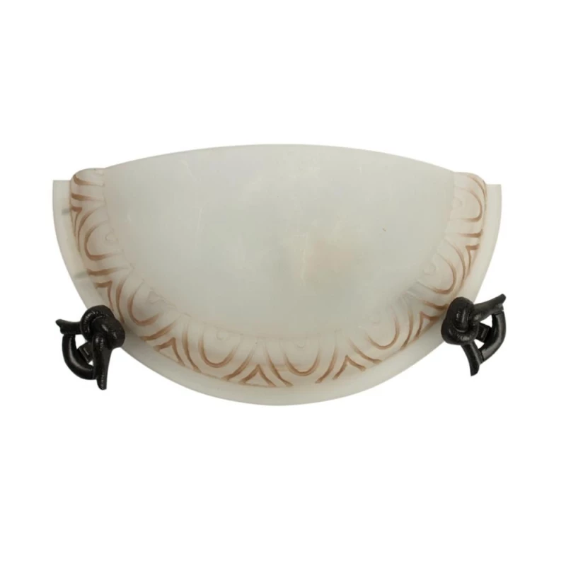 Nástěnné rustikální svítidlo GIO - 1xE27, 60W, patina / bílé