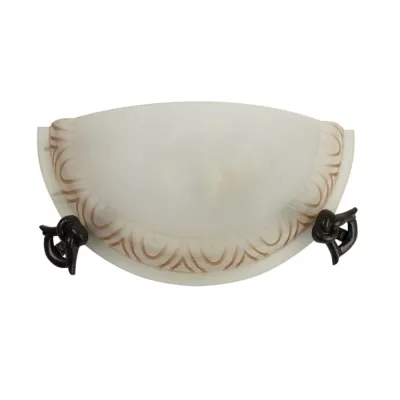 Nástěnné rustikální svítidlo GIO - 1xE27, 60W, patina / bílé