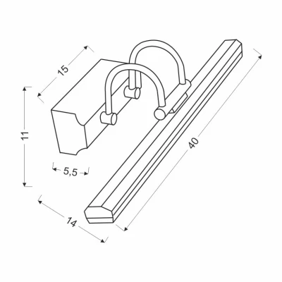 Obrazové LED svítidlo GIZEL - 5W, 6500K (studená bílá), chromované