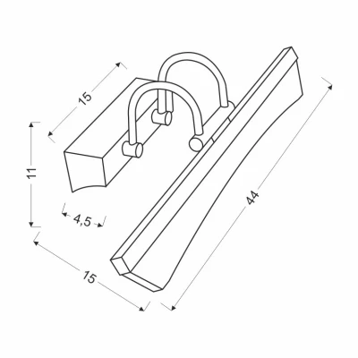 Moderní nástěnné LED osvětlení GLORY - 7W, 6500K (studená bílá), chromované
