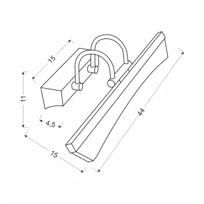 Moderní nástěnné LED osvětlení GLORY - 7W, 6500K (studená bílá), chromované