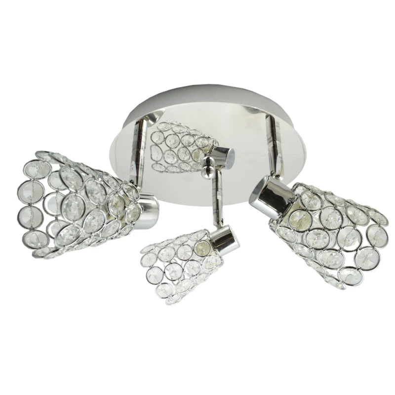 Stropní designové kulaté osvětlení GLOSSY - 3xG9, 40W, chromované