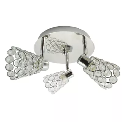 Stropní designové kulaté osvětlení GLOSSY - 3xG9, 40W, chromované