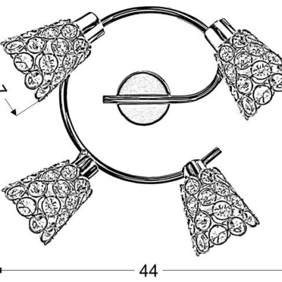 Stropní designové kruhové osvětlení GLOSSY - 4xG9, 40W, mosazné / růžové