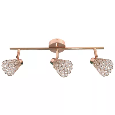Stropní designové osvětlení GLOSSY - 3xG9, 40W, mosazné / růžové