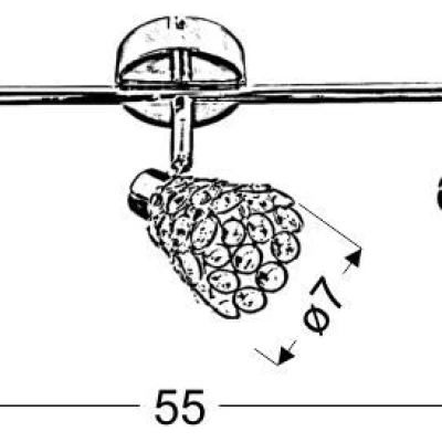 Stropní designové osvětlení GLOSSY - 3xG9, 40W, mosazné / růžové
