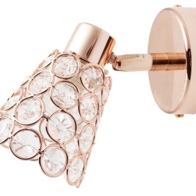 Nástěnné designové osvětlení GLOSSY - 1xG9, 40W, mosazné / růžové