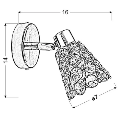 Nástěnné designové osvětlení GLOSSY - 1xG9, 40W, chromované