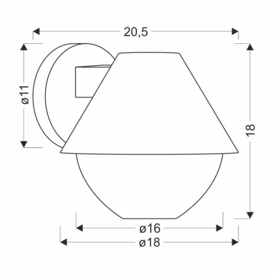 Nástěnné venkovní svítidlo HENDERA - 1xE27, 40W, černé / čiré