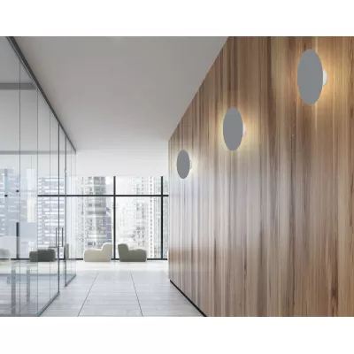 Moderní nástěnné LED osvětlení HOLAR - 6W, 4000K (denní bílá), 25cm, kulaté, šedé