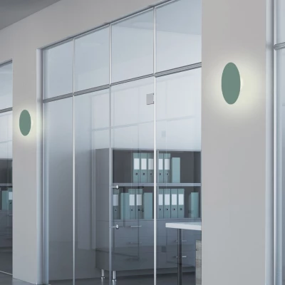 Moderní nástěnné LED osvětlení HOLAR - 6W, 4000K (denní bílá), 15cm, kulaté, zelené