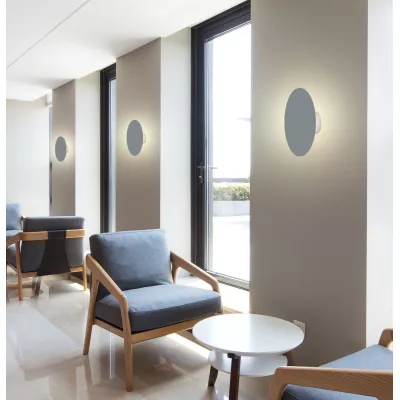 Moderní nástěnné LED osvětlení HOLAR - 6W, 4000K (denní bílá), 15cm, kulaté, šedé