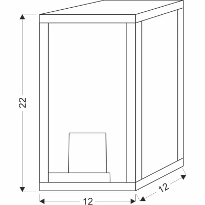 Nástěnné venkovní svítidlo HOYA - 1xE27, 60W, černé / čiré