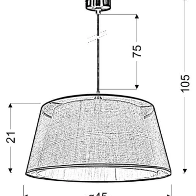 Moderní závěsné osvětlení CHARLIE - 1xE27, 60W, bílé