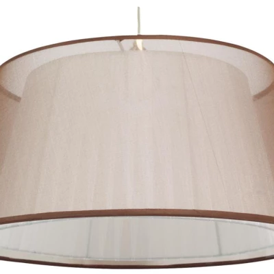 Moderní závěsné osvětlení CHARLIE - 1xE27, 60W, bílé / hnědé