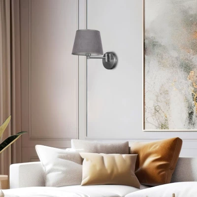 Nástěnná čtecí lampa s vypínačem IBIS - 1xE14, 40W, stříbrná / grafitová