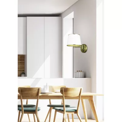 Nástěnná čtecí lampa s vypínačem IBIS - 1xE14, 40W, patina / bílá