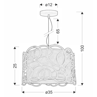 Moderní závěsné osvětlení IMAGINE - 1xE27, 60W, černá / bílé
